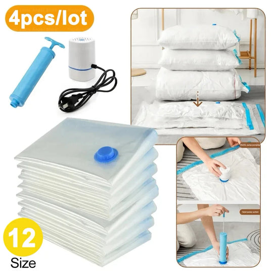 4-Piece Reusable Vacuum Bags